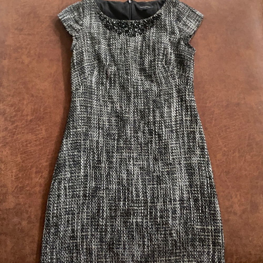 Banana Republic Tweed Jeweled Dress